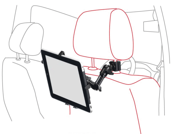 Car headrest Backseat holder for iPad 1 2 3 4 Galaxy Tab Tablet-PC